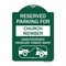 Signmission Reserved Parking for Church Member Unauthorized Vehicles Towed Away Alum, 18" x 24", GW-1824-23126 A-DES-GW-1824-23126 - alternate 1